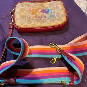 Rare Coach Rexy Sadie Glitter Ombre Pride Rainbow Crossbody